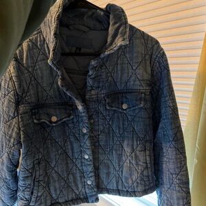 Quilted Blue Denim Jacket